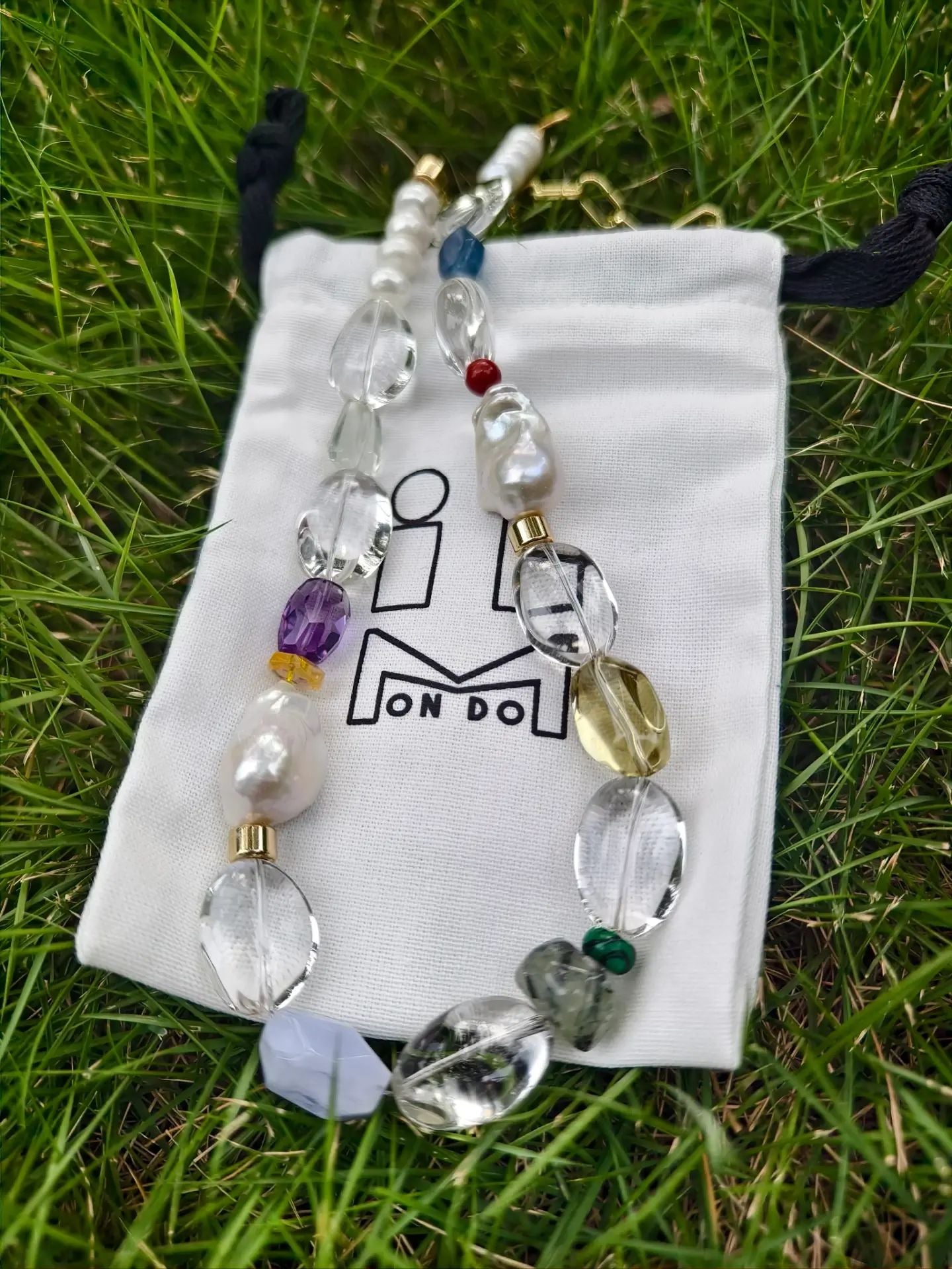 iLMondo|Handmade White Crystal Multicolor Necklace