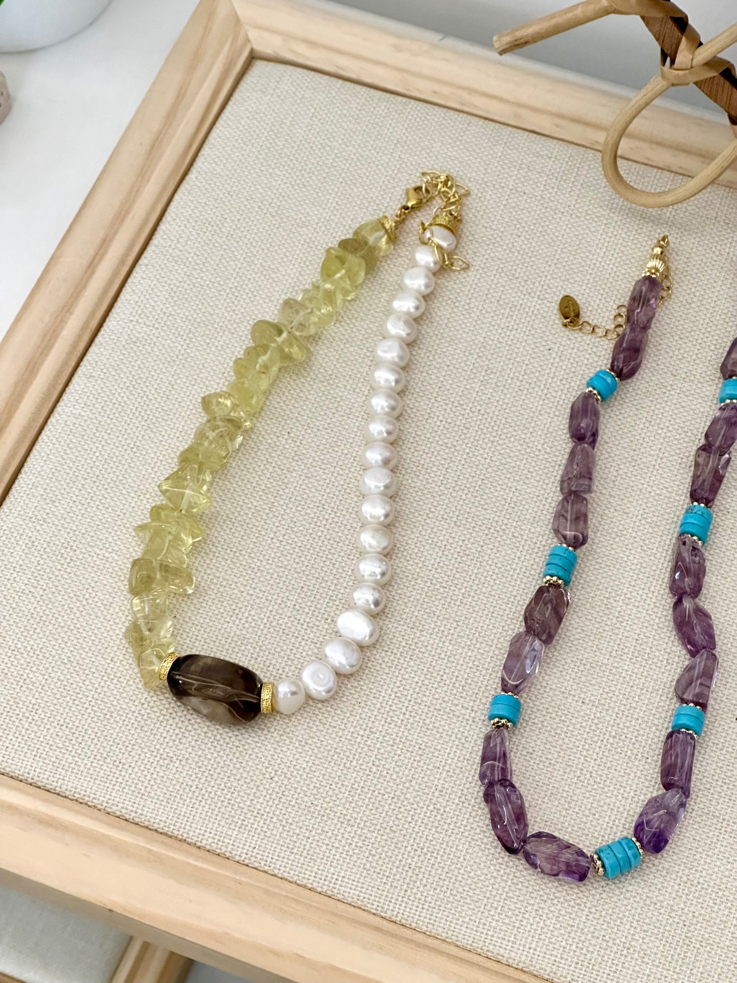 iLMondo|Handmade Amethyst and Turquoise Necklace