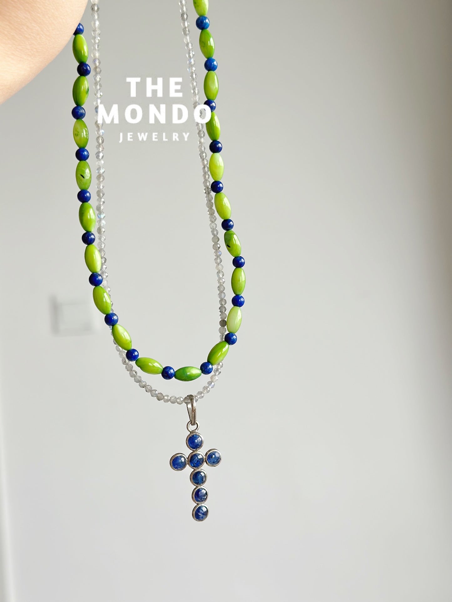 iLMondo|Handmade Lapis Lazuli and Shell Necklace