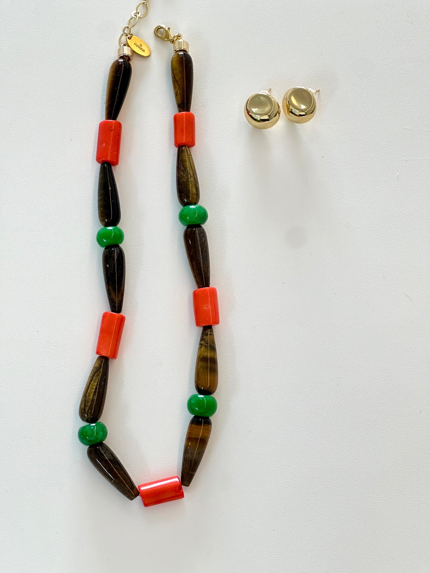 ILMONDO|Handmade Tiger's eye stone necklece
