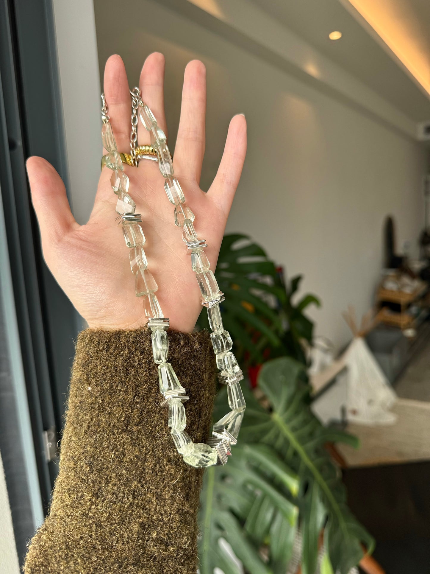 ILMONDO|Handmade Green Crystal Necklace