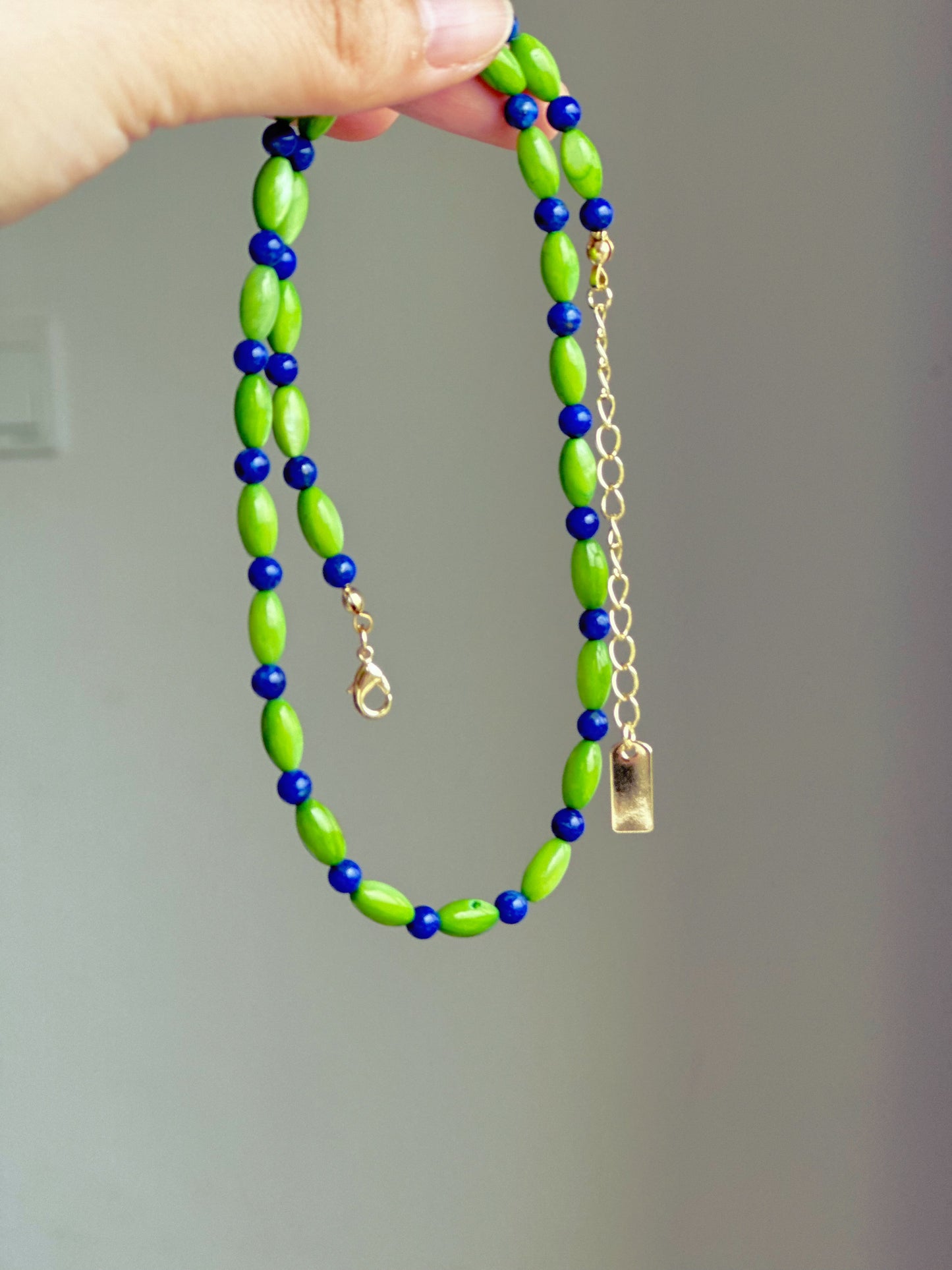 iLMondo|Handmade Lapis Lazuli and Shell Necklace